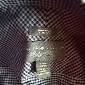 Joseph Abboud Navy Checkered Slim Fit Shirt